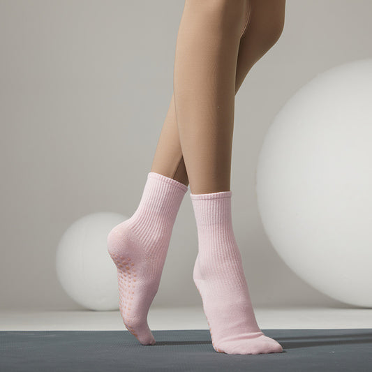 Mid Tube Pilates Grip Socks